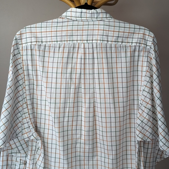 Vintage John Henry white plaid short sleeve button down shirt - Picture 2 of 8